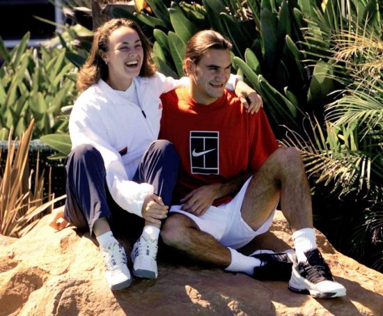 Hingis e Federer na Austrália para a Copa Hopman (Trevor Collens - 30.dez.2000/Associated Press)