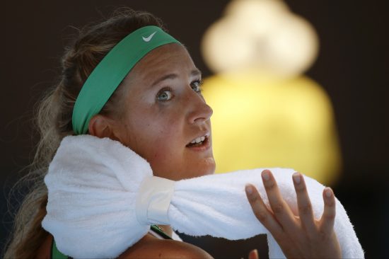 Victoria Azarenka durante jogo do Aberto da Austrália-2016