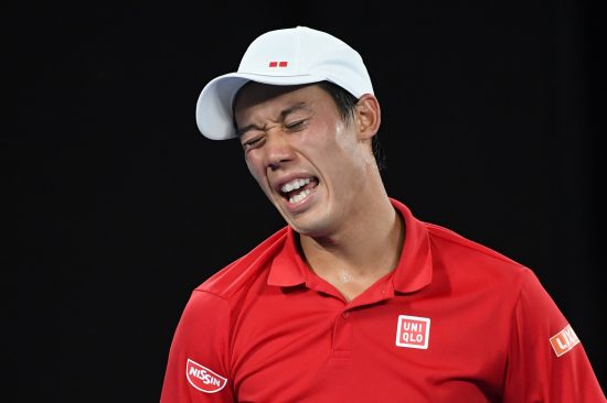 Nishikori no Aberto da Austrália do ano passado (Saeed Khan - 22.jan.2017/AFP)